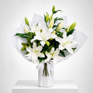 Bouquet de 3x Lys Blanches