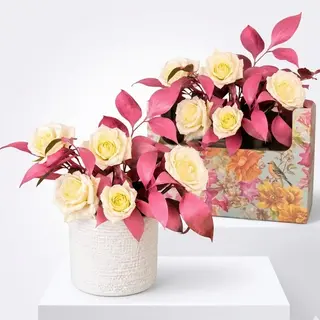Composition Rose Blanc Maman