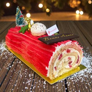 Bûche au fruits rouges