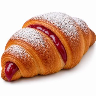Croissant fourré à la crème framboise