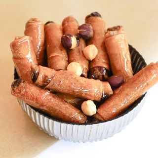 Cigare noisette et amandes praliné