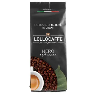 CAFE EN GRAIN LOLLOCAFFE’ ESPRESSO NOIR - 500 Gr. HAUTE QUALITE - 100% ITALIEN.