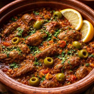 Tajine kebda mchermla