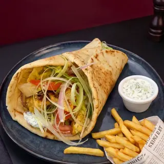 Pita Poulet Sauce Tzatziki