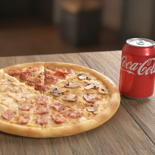 Pizza 4 saison+ Boisson au choix