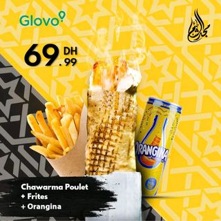 Chawarma poulet + Frites + Orangina