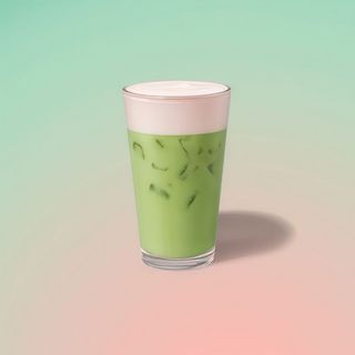 Iced Strawberry Cream Matcha Latte