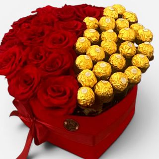 صندوق الزهور والشوكولاتة