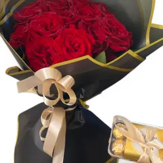 Fleurs+boit de chocolat A11