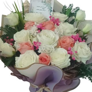 Bouquet blanc et rose