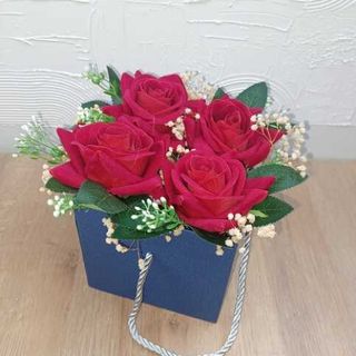 oxflowers de Fleurs Rouges Artificielles Élégantes - Idéal pour Cadeaux d'Événements