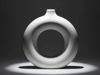 Vase Cercle "Zenith" – Blanc Mat