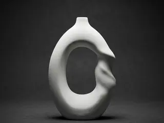 DarNowar – Galbe de Nacre – Vase Sculptural Organique