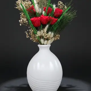 DarNowar - Passion Épurée - Roses & Vase Céramique Chic