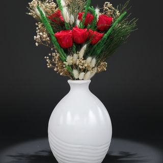 DarNowar - Passion Épurée - Roses & Vase Céramique Chic