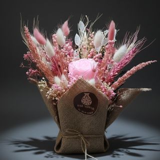 DarNowar - Création Florale Séchée "Douceur de Rose" - Luxe Bohème