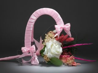 1 Rose Artificiel Blanche avec Sac Plexi