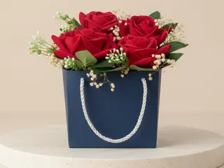 Oxflowers De Fleurs Rouges Artificielles Élégantes - Idéal Pour Cadeaux D'événements