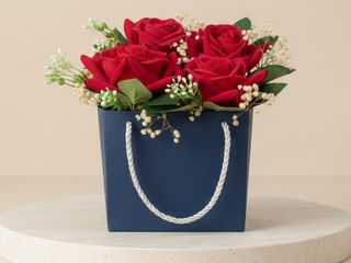 Oxflowers De Fleurs Rouges Artificielles Élégantes - Idéal Pour Cadeaux D'événements