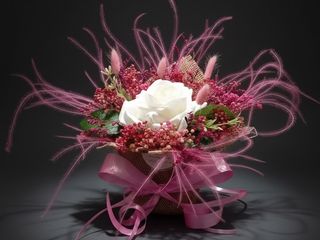 DarNowar – Perle de Jute – Composition Florale Rose Fuchsia