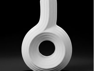 DarNowar – Vase Sculptural "O" Blanc Texturé