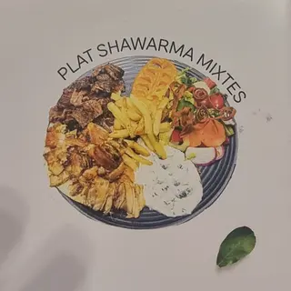 Plat shawrma mixtes