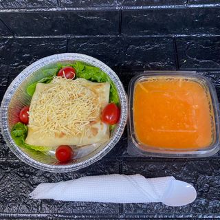 Crêpe viande hachée et légumes 