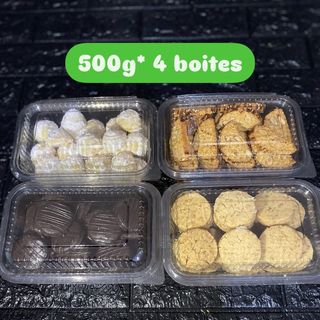 4 boites de 500g gâteaux marocaine et sablé