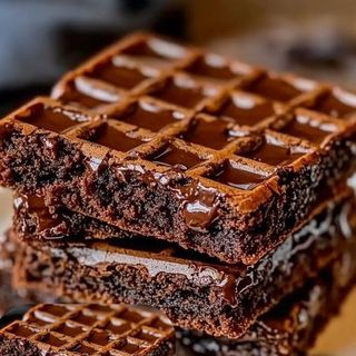 Gaufre aux trois chocolat