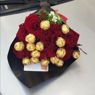 bouquet chocco et fleurs