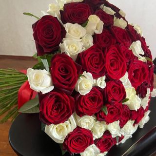 35 rose rouge et blanc