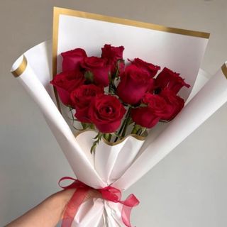 12roses rouge Emballage blanc