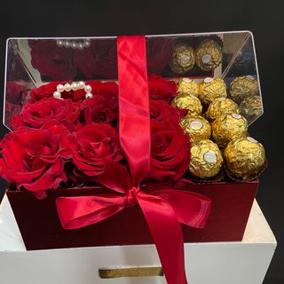 Clair acrylique rose et chocolat