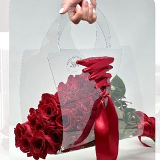 sac transparent de 20 roses