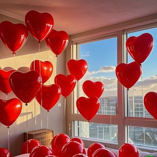 1 Ballon cœur rouge