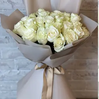 20 roses blanche