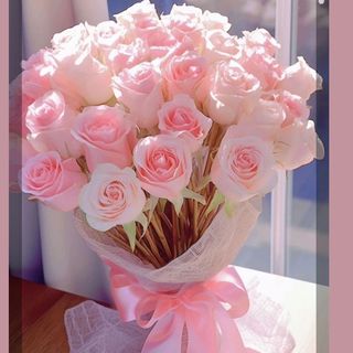 Bouquet de 30 roses pastels 