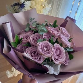 20 roses  violettes prémium