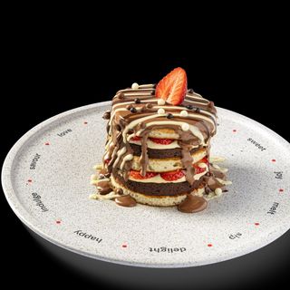 Strawberry banana pancakes