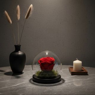 Rose éternelle rouge