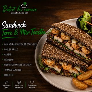 Sandwich Terre et Mer Toasté