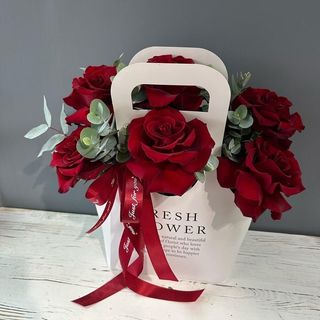Sac red roses taille s