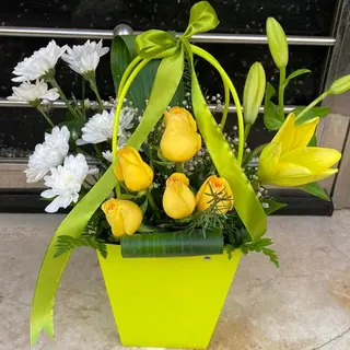 Sac Printemps Rose Jaune