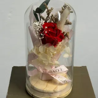 cloche (fleur éternelle rouge)