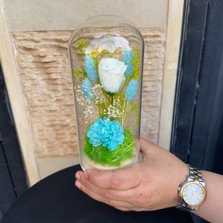 cloche bleu rose éternelle blanc