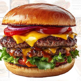Double Chesse Burger ( على الفحم)