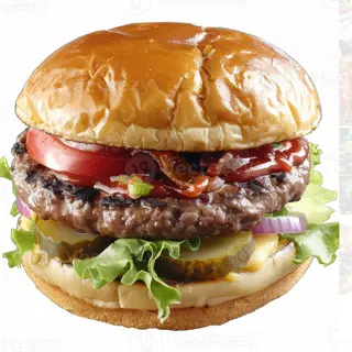 Chesse Burger (على الفحم) +Frite