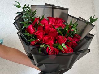 Bouquet 12 fleur rouge