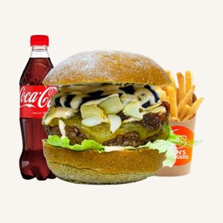 Tagine Burger + Frite Fait Maison + Soda 33 cl au choix