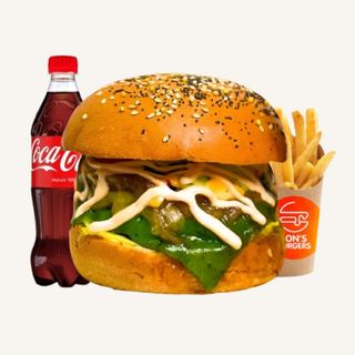 Davinci's Demons Burger + Frite Fait Maison+  Soda 33cl  au choix